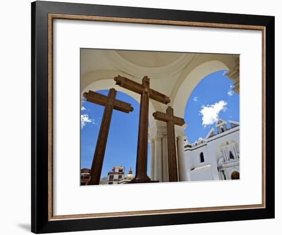 Basilica of Our Lady of Copacabana on the Shores of Lake Titicaca, Bolivia, South America-Simon Montgomery-Framed Photographic Print