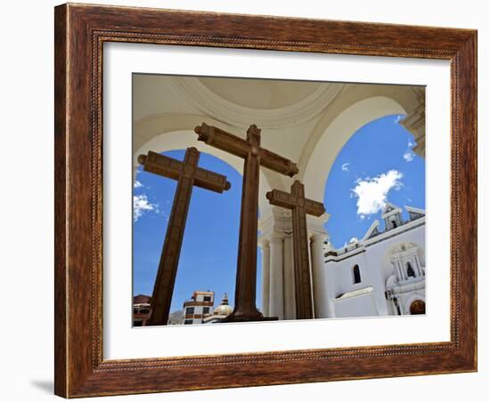 Basilica of Our Lady of Copacabana on the Shores of Lake Titicaca, Bolivia, South America-Simon Montgomery-Framed Photographic Print