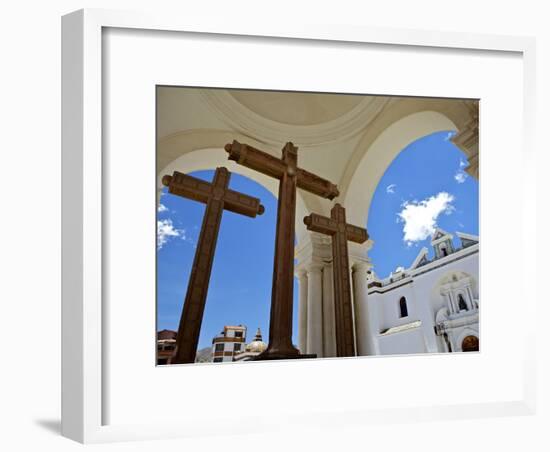 Basilica of Our Lady of Copacabana on the Shores of Lake Titicaca, Bolivia, South America-Simon Montgomery-Framed Photographic Print