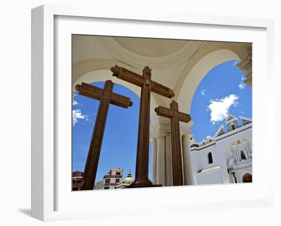 Basilica of Our Lady of Copacabana on the Shores of Lake Titicaca, Bolivia, South America-Simon Montgomery-Framed Photographic Print