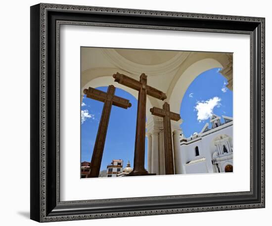 Basilica of Our Lady of Copacabana on the Shores of Lake Titicaca, Bolivia, South America-Simon Montgomery-Framed Photographic Print