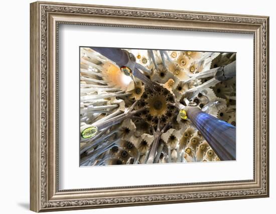 Basilica of Sagrada Familia by Architect Antoni Gaudi in Barcelona, Catalonia, Spain.-Carlos Sanchez Pereyra-Framed Photographic Print