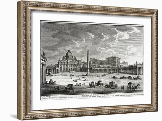 Basilica of Saint Peter's, Vatican, c.1753-Giuseppe Vasi-Framed Giclee Print