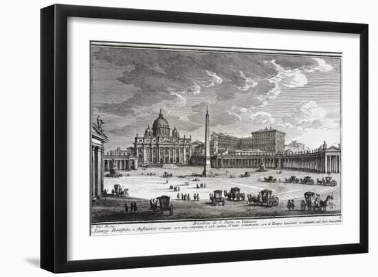 Basilica of Saint Peter's, Vatican, c.1753-Giuseppe Vasi-Framed Giclee Print