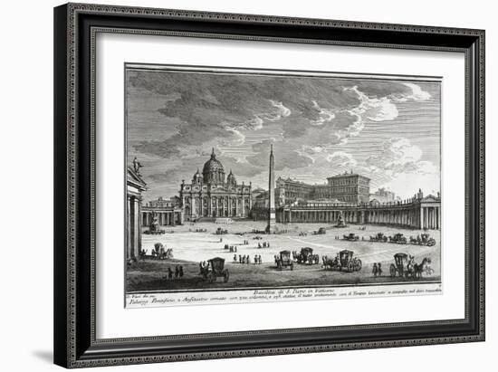 Basilica of Saint Peter's, Vatican, c.1753-Giuseppe Vasi-Framed Giclee Print