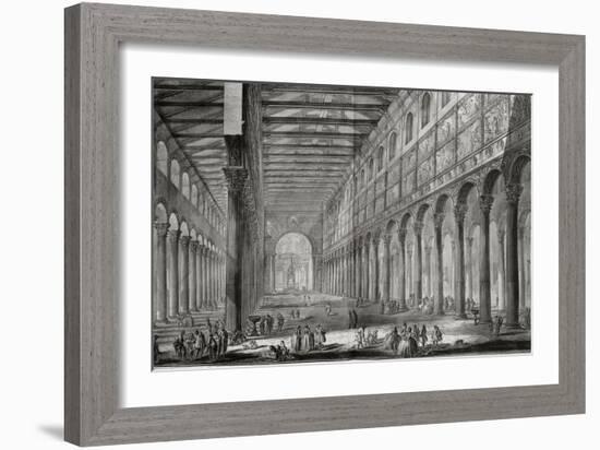 Basilica of San Paulo Fuori Le Mura, Rome, from Le Antichita Romane de G.B. Piranesi-Giovanni Battista Piranesi-Framed Giclee Print