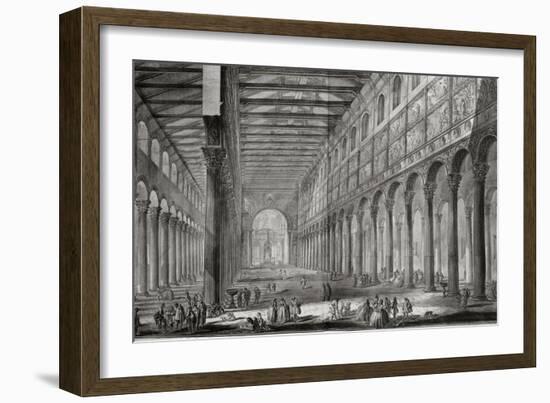 Basilica of San Paulo Fuori Le Mura, Rome, from Le Antichita Romane de G.B. Piranesi-Giovanni Battista Piranesi-Framed Giclee Print