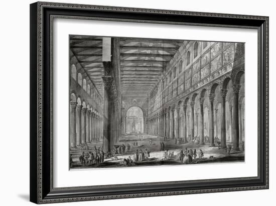 Basilica of San Paulo Fuori Le Mura, Rome, from Le Antichita Romane de G.B. Piranesi-Giovanni Battista Piranesi-Framed Giclee Print