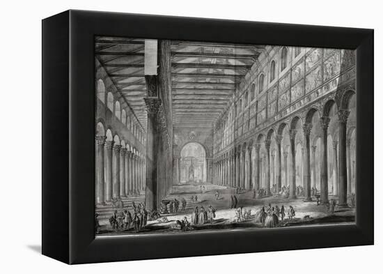 Basilica of San Paulo Fuori Le Mura, Rome, from Le Antichita Romane de G.B. Piranesi-Giovanni Battista Piranesi-Framed Premier Image Canvas