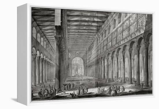 Basilica of San Paulo Fuori Le Mura, Rome, from Le Antichita Romane de G.B. Piranesi-Giovanni Battista Piranesi-Framed Premier Image Canvas