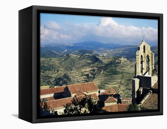 Basilica Santa Maria from the Castle, Morella, Valencia Region, Spain-Sheila Terry-Framed Premier Image Canvas