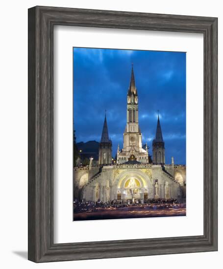 Basilika Du Rosaire, Lourdes, Hautes-Pyrenees, Midi-Pyrenees, France-Doug Pearson-Framed Photographic Print