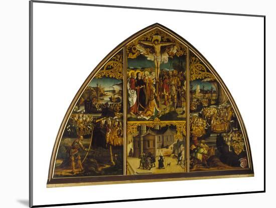 Basilika Sta.Croce. Christus Am Kreuz, Basilika, Legende Der Hl.Ursula, 1504-Hans Burgkmair-Mounted Giclee Print