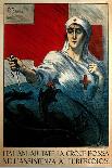 Italiani, Aiutate La Croce Rossa Nell'Assistenza Ai Tubercolosi Poster-Basilio Cascella-Mounted Giclee Print