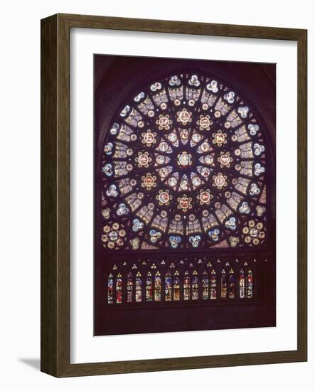 Basilique de Saint-Denis, Rose du transept sud-null-Framed Giclee Print