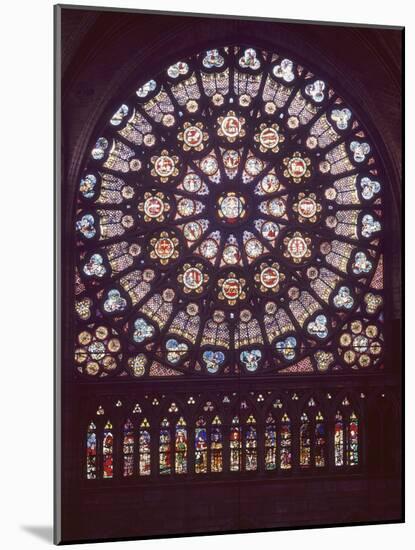 Basilique de Saint-Denis, Rose du transept sud-null-Mounted Giclee Print
