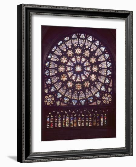 Basilique de Saint-Denis, Rose du transept sud-null-Framed Giclee Print