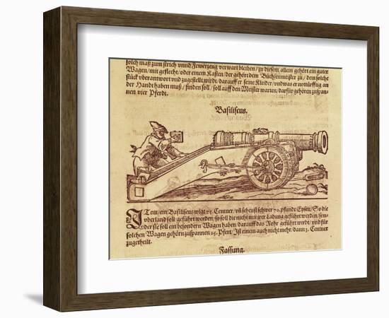 Basilisk or Double Culverin from Kriegbuch, 1575-null-Framed Giclee Print