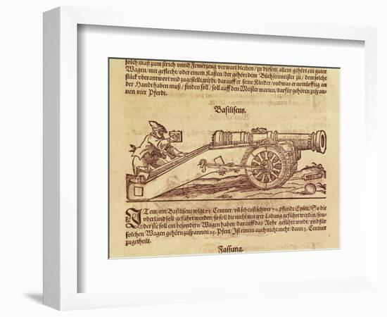 Basilisk or Double Culverin from Kriegbuch, 1575-null-Framed Giclee Print