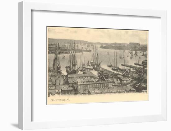 Basin and Locust Point, Baltimore, Maryland-null-Framed Art Print