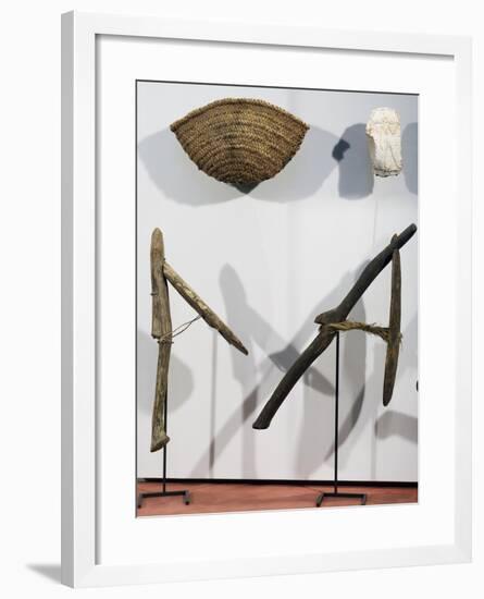 Basket and Wooden Spades, Agricultural Implements, New Kingdom-null-Framed Giclee Print