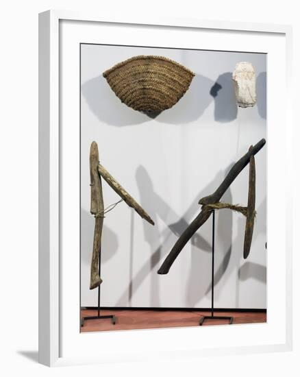 Basket and Wooden Spades, Agricultural Implements, New Kingdom-null-Framed Giclee Print