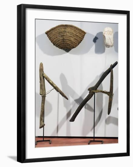 Basket and Wooden Spades, Agricultural Implements, New Kingdom-null-Framed Giclee Print