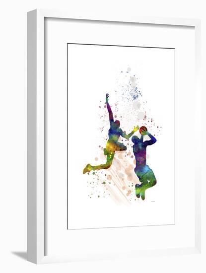 Basket Ball Player 1-Marlene Watson-Framed Premium Giclee Print