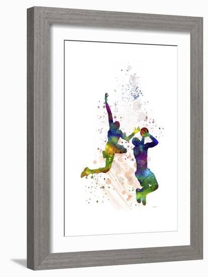 Basket Ball Player 1-Marlene Watson-Framed Giclee Print