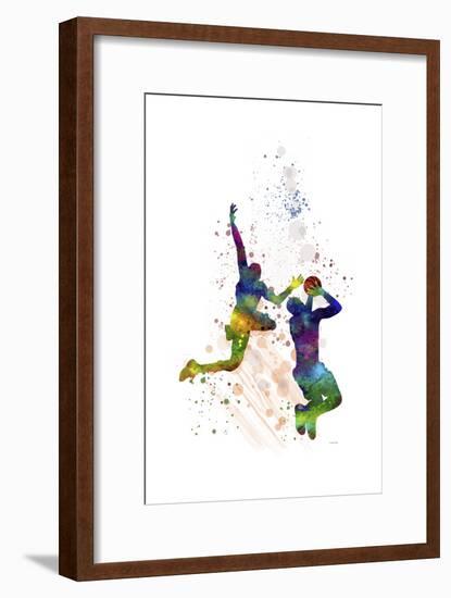 Basket Ball Player 1-Marlene Watson-Framed Giclee Print