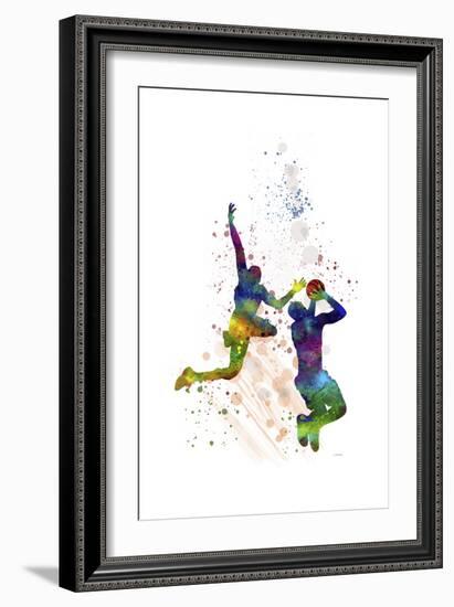 Basket Ball Player 1-Marlene Watson-Framed Giclee Print