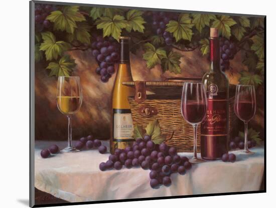 Basket, Bottles & Grapes-Unknown Chiu-Mounted Art Print