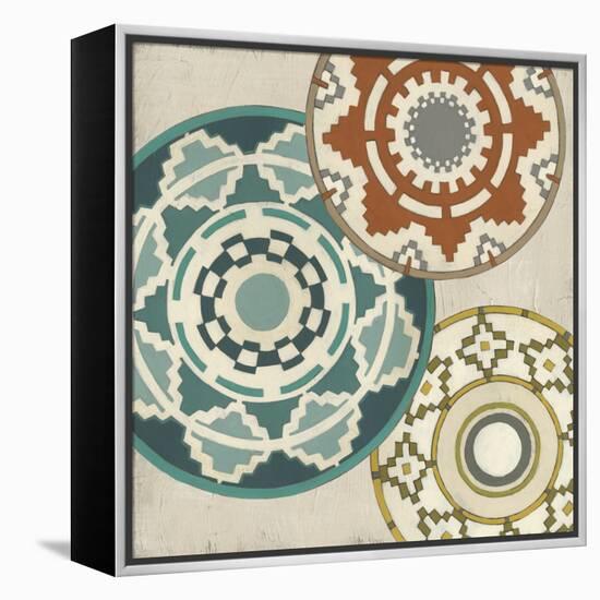 Basket Motif III-June Erica Vess-Framed Stretched Canvas