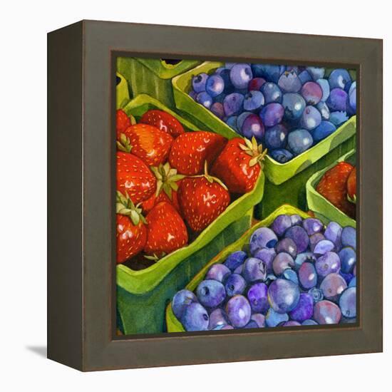 Basket o' Berries-Terri Hill-Framed Premier Image Canvas