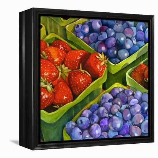 Basket o' Berries-Terri Hill-Framed Premier Image Canvas