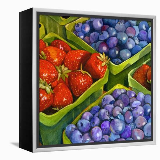 Basket o' Berries-Terri Hill-Framed Premier Image Canvas