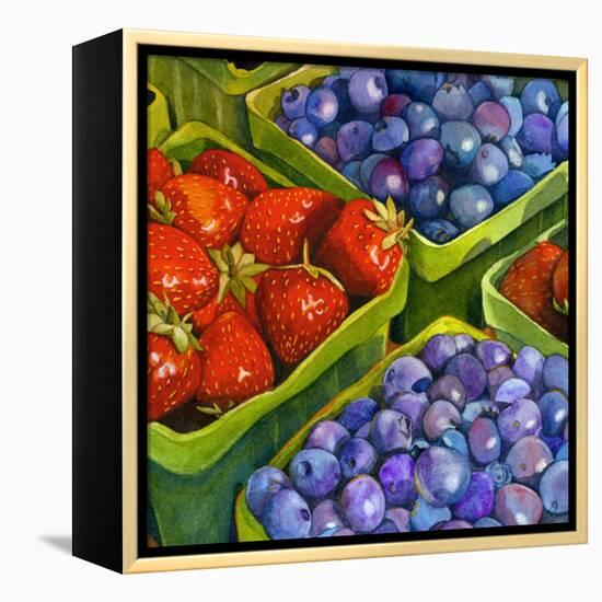 Basket o' Berries-Terri Hill-Framed Premier Image Canvas