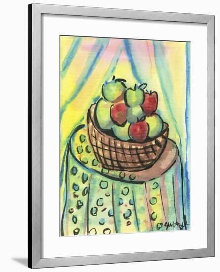 Basket of Apples-Jennifer Frances Azadmanesh-Framed Giclee Print
