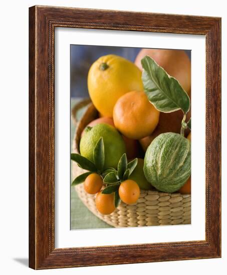 Basket of Assorted Citrus Fruit-Vladimir Shulevsky-Framed Photographic Print
