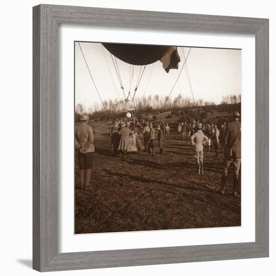 Basket of barrage balloon, c1914-c1918-Unknown-Framed Photographic Print