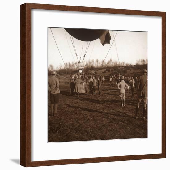 Basket of barrage balloon, c1914-c1918-Unknown-Framed Photographic Print