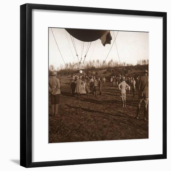 Basket of barrage balloon, c1914-c1918-Unknown-Framed Photographic Print