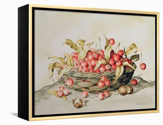 Basket of Cherries, 1998-Amelia Kleiser-Framed Premier Image Canvas