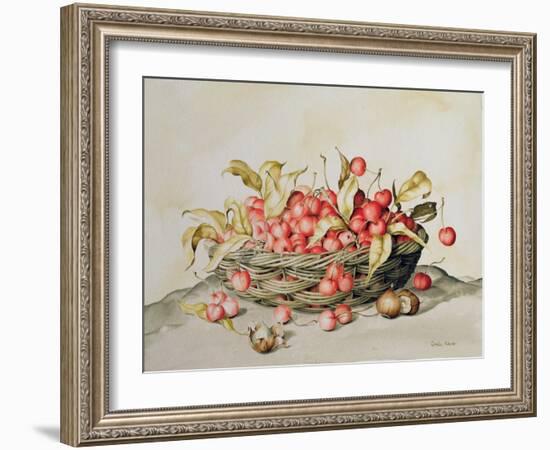 Basket of Cherries, 1998-Amelia Kleiser-Framed Giclee Print