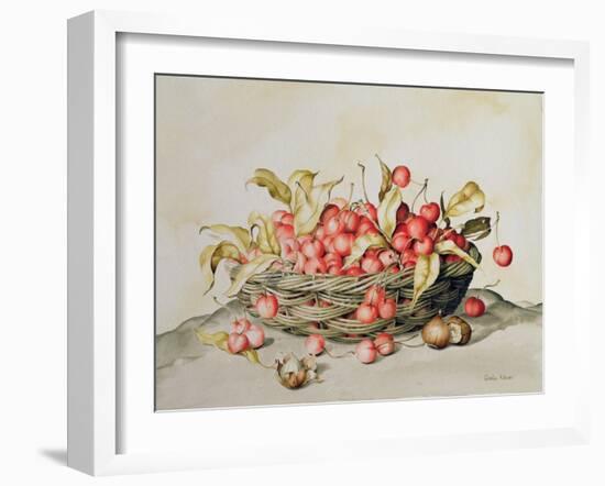 Basket of Cherries, 1998-Amelia Kleiser-Framed Giclee Print