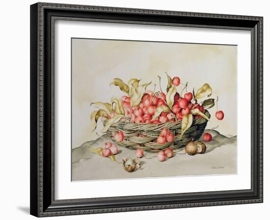 Basket of Cherries, 1998-Amelia Kleiser-Framed Giclee Print