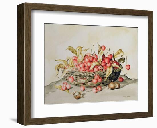 Basket of Cherries, 1998-Amelia Kleiser-Framed Giclee Print