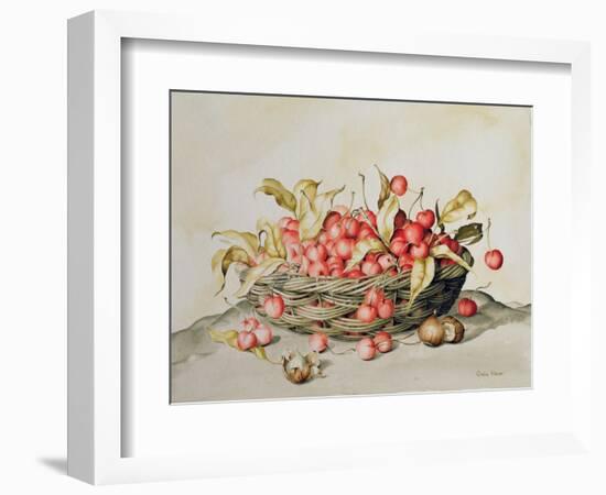 Basket of Cherries, 1998-Amelia Kleiser-Framed Giclee Print