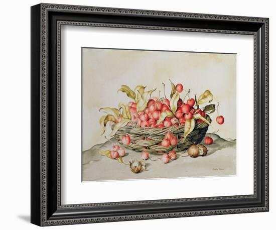Basket of Cherries, 1998-Amelia Kleiser-Framed Giclee Print