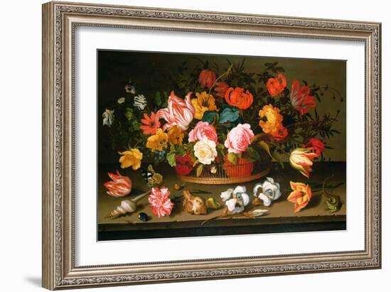 Basket of Flowers, 1625-Balthasar van der Ast-Framed Giclee Print